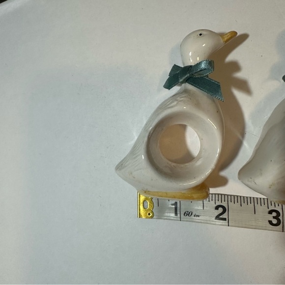 Vintage 1983 Ron Gordon Set of 4 Ceramic Duck Napkin Rings - Picture 5 of 6